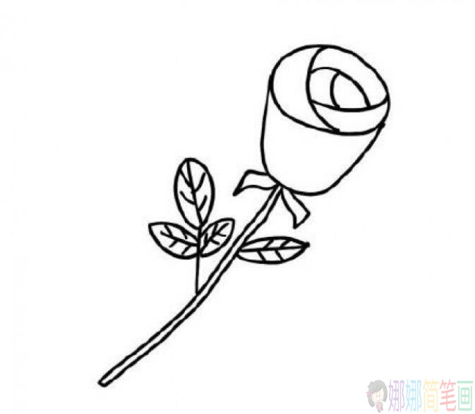 简单的玫瑰花简笔画,玫瑰花的简笔画图片
