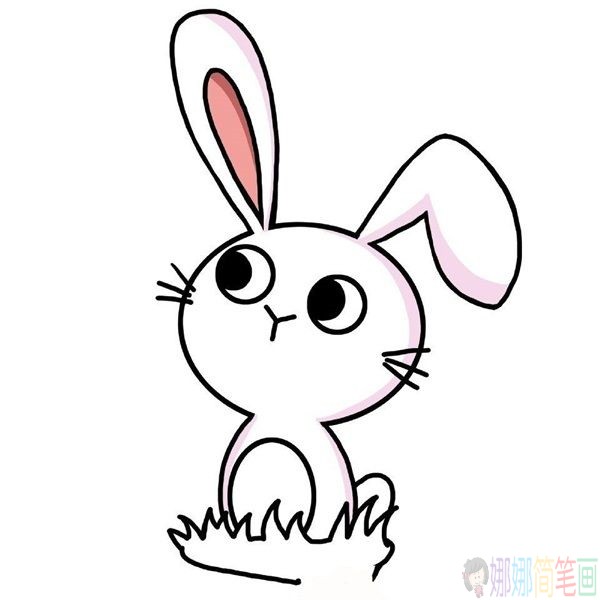 可爱的小兔子简笔画步骤教程,小兔子简笔画画法