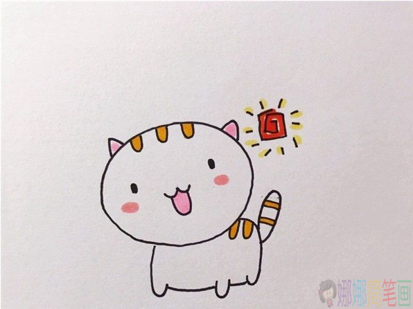 猫咪简笔画画法教程,可爱猫咪简笔画步骤教程