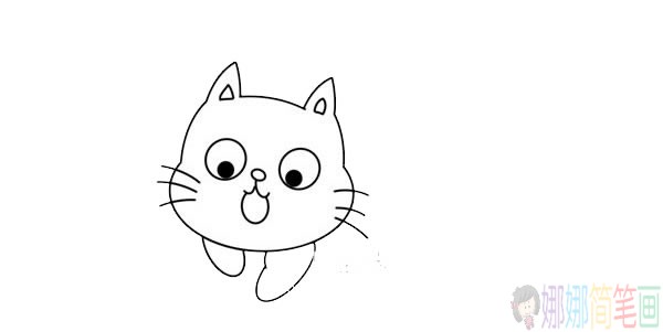 小猫简笔画步骤图,小猫简笔画图片大全