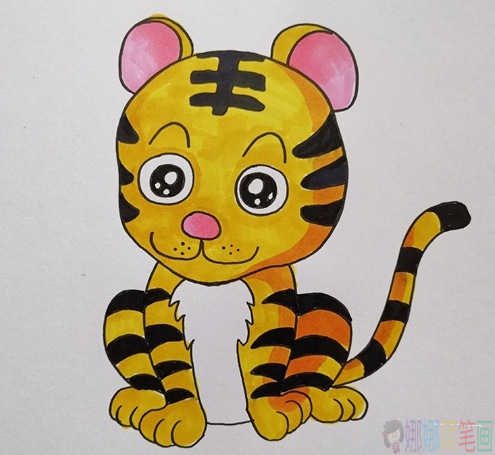 简单几步教你画小老虎简笔画