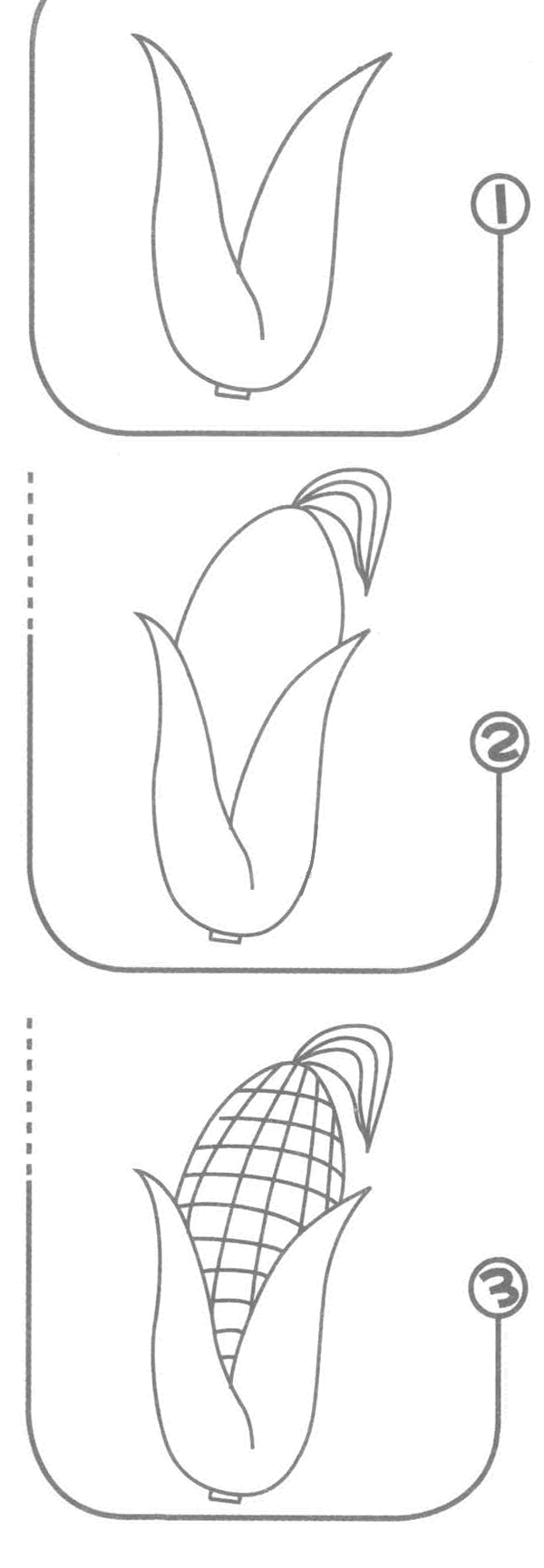 玉米简笔画图片,玉米简笔画怎么画