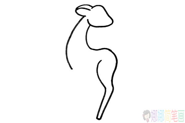 简单可爱的梅花鹿的简单画法 一步步教儿童学画