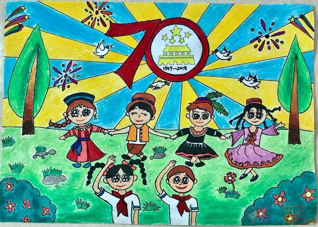 儿童画“我爱祖国”，我爱祖国儿童画优秀作品大全