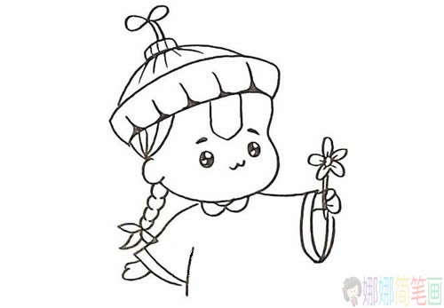 卡通僵尸简笔画，僵小鱼简笔画画法图片步骤