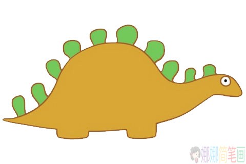 恐龙简笔画教程,超可爱的恐龙简笔画图片大全