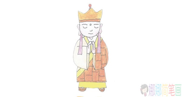 唐僧简笔画步骤,唐僧简笔画大全