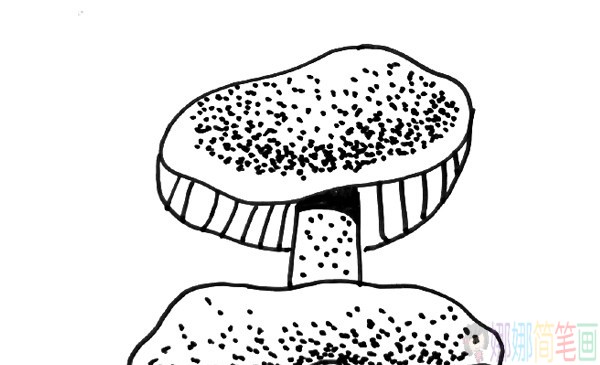 小蘑菇简笔画图片,蘑菇儿童画教程