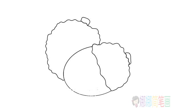 荔枝简笔画的画法,彩色荔枝步骤图解教程