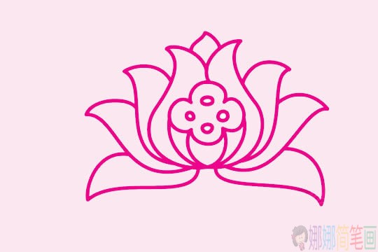 荷花简笔画步骤,荷花简笔画图片大全