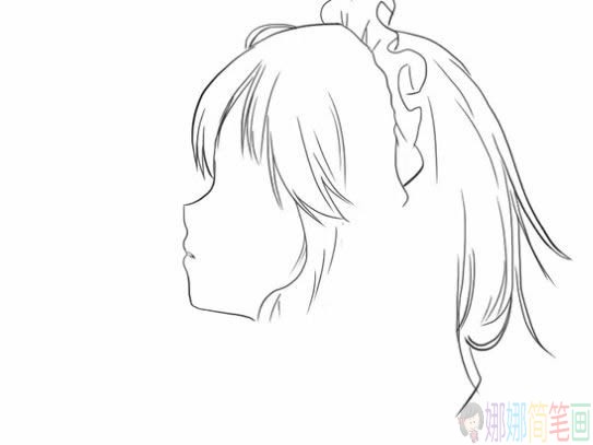 动漫少女简笔画教程图片,动漫少女简笔画简单可爱