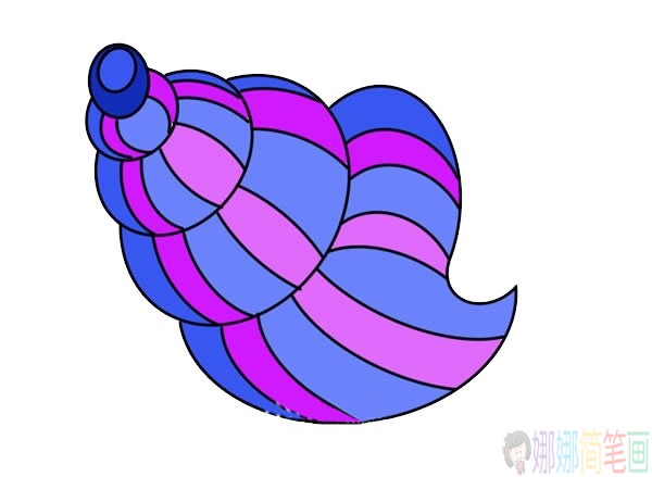海螺简笔画步骤,海螺简笔画图片大全