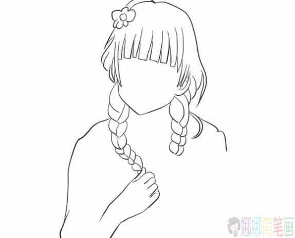 民国女子简笔画图片,民国少女简笔画步骤图