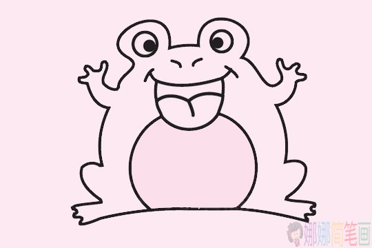 青蛙简笔画步骤,卡通青蛙简笔画图片