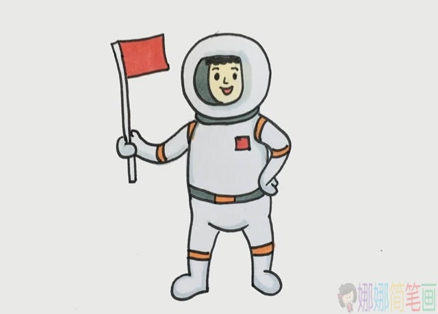 宇航员简笔画_宇航员简笔画画法步骤图片
