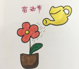 劳动节简笔画步骤,劳动节简笔画图片