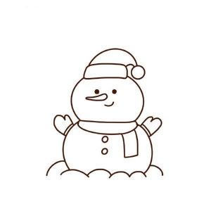 雪人简笔画图片大全，简单可爱雪人画法教程