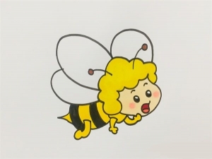 蜜蜂简笔画彩色，蜜蜂简笔画教程