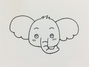大象简笔画一步一步教，大象简笔画大全可爱