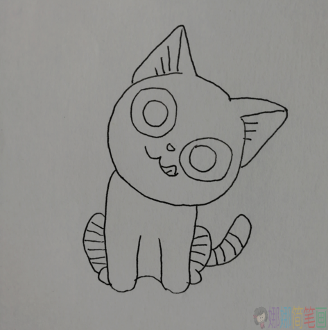 起司猫简笔画怎么画,可爱的起司猫简笔画