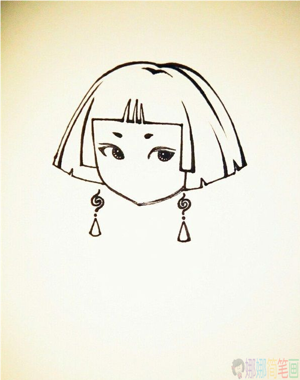 小美女简笔画教程,Q版美女简笔画画法