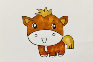 小马简笔画简单，可爱小马简笔画教程