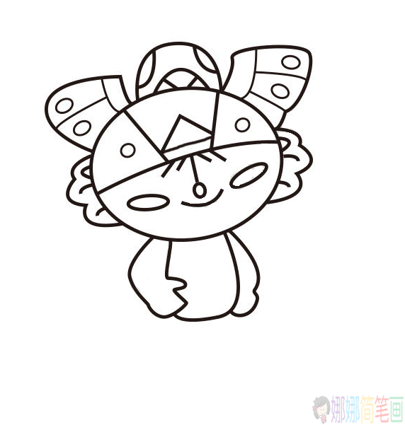 奥运福娃妮妮简笔画，可爱的奥运福娃妮妮简笔画画法教学