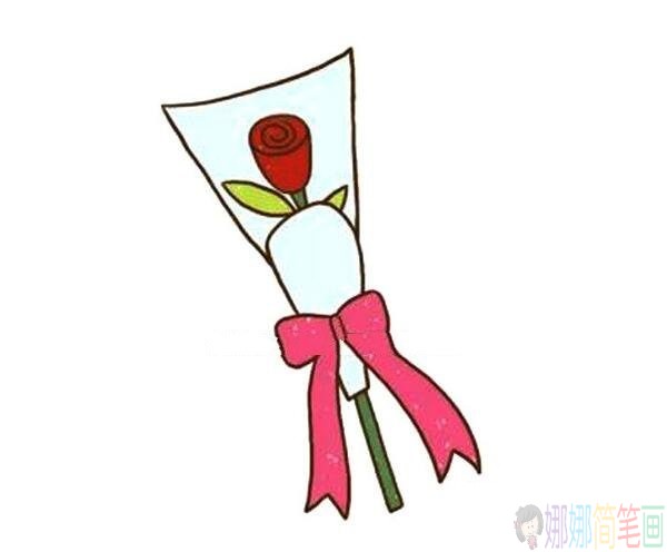 一笔一画教画玫瑰花,玫瑰花简笔画步骤