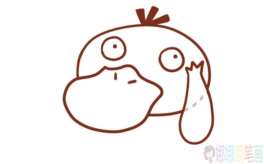 可达鸭简笔画怎么画,可爱的可达鸭简笔画画法教程图片