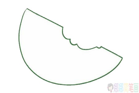 西瓜简笔画画法步骤,西瓜简笔画图片大全