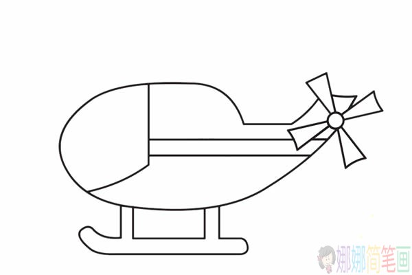 直升机简笔画图片大全,直升机简笔画步骤图