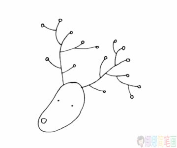 驼鹿简笔画,驼鹿简笔画步骤图解教程及图片大全