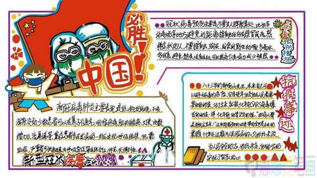 关于防控病毒从我做起手抄报图片大全