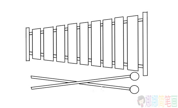木琴简笔画彩色,木琴简笔画步骤图
