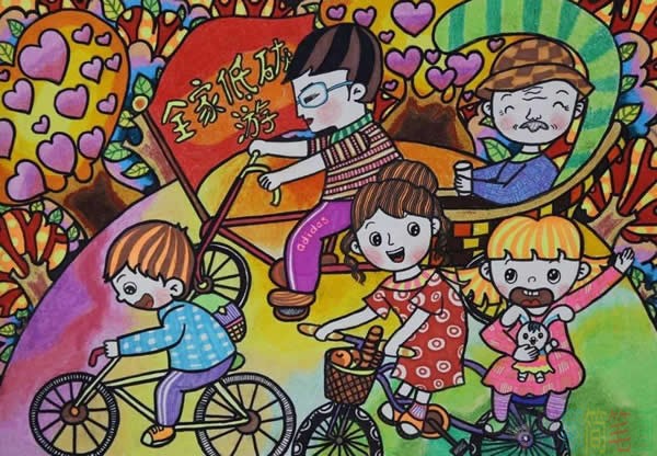 关于世界地球日儿童画,低碳环保爱护地球主题优秀儿童画作品
