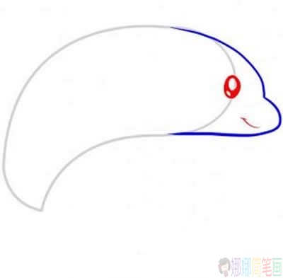 简笔画，可爱简单的海豚简笔画画法图片，详细画法步骤