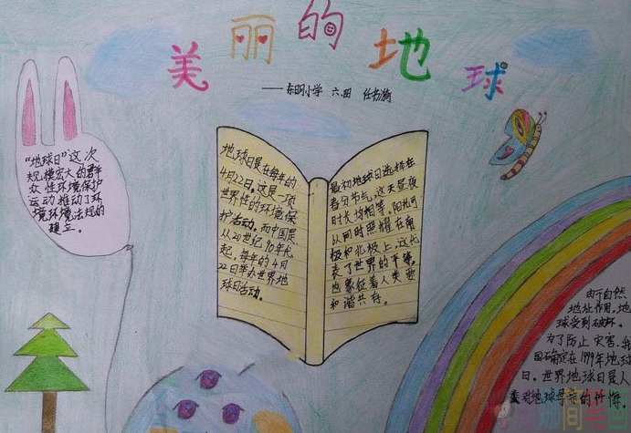 2020年世界地球日手抄报，保护环境爱护地球从我做起