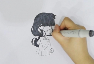Q版桔梗简笔画教程