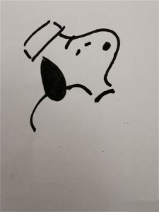 史努比简笔画怎么画，史努比简笔画教程