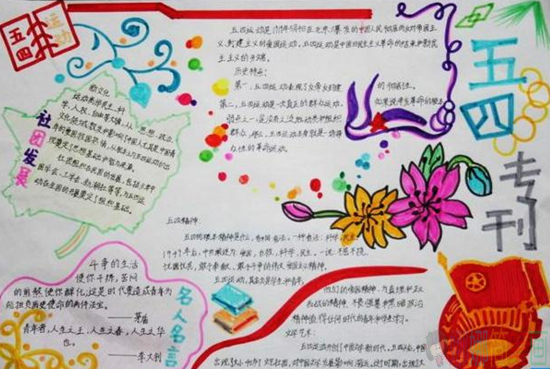 五四青年节手抄报简单好看,青年节手抄报图片