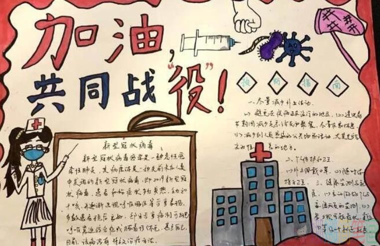众志成城共抗新冠疫情手抄报内容和绘画