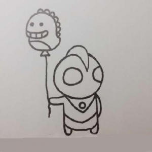 奥特曼简笔画步骤，奥特曼简笔画画法