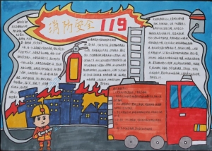消防主题手抄报，消防安全手抄报