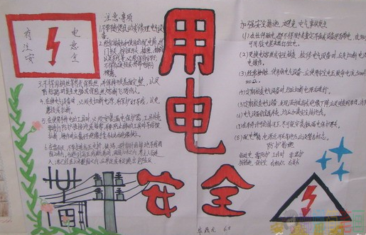 关于安全用电手抄报