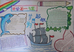 2020开学第一课手抄报,关于开学的手抄报