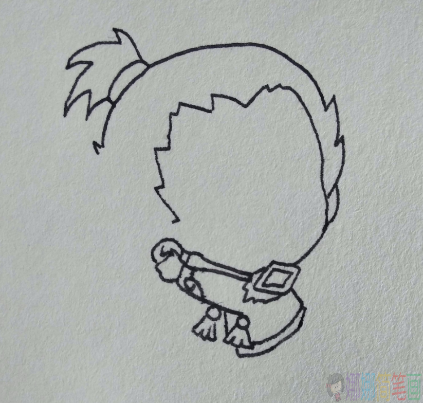 Q版二郎神简笔画怎么画,可爱的Q版二郎神杨戬简笔画画法教程