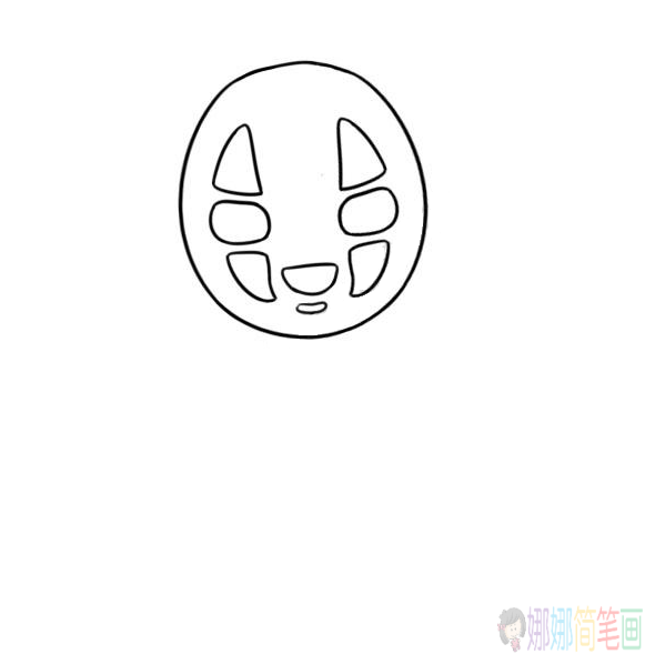 千与千寻无脸男简笔画,可爱好看的无脸男简笔画画法教学