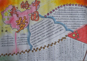 中国梦手抄报简单好看,优秀作品我的中国梦
