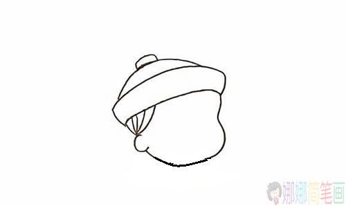 卡通僵尸简笔画，僵小鱼简笔画画法图片步骤
