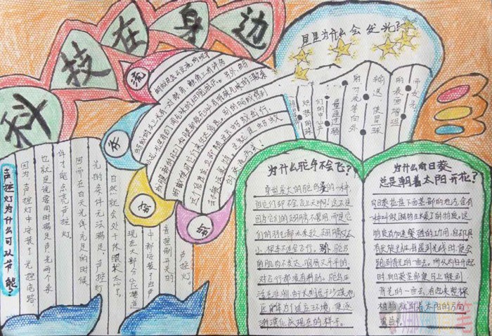好看简单的科学知识手抄报作品图片